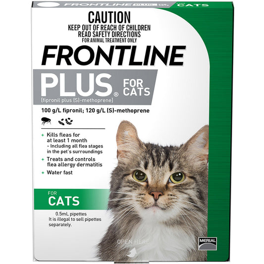 Frontline Plus Spot-On for Cats 6pc