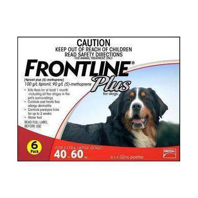 Frontline Plus Spot-On for Dogs 40 - 60kg 6pc