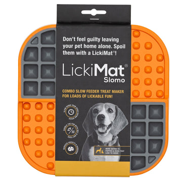 LickiMat Slomo Singapores Favourite Slow Feeder For Dog - Orange