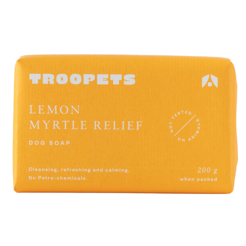 Troopets Essential Oil Dog Soap (Lemon Myrtle Relief)