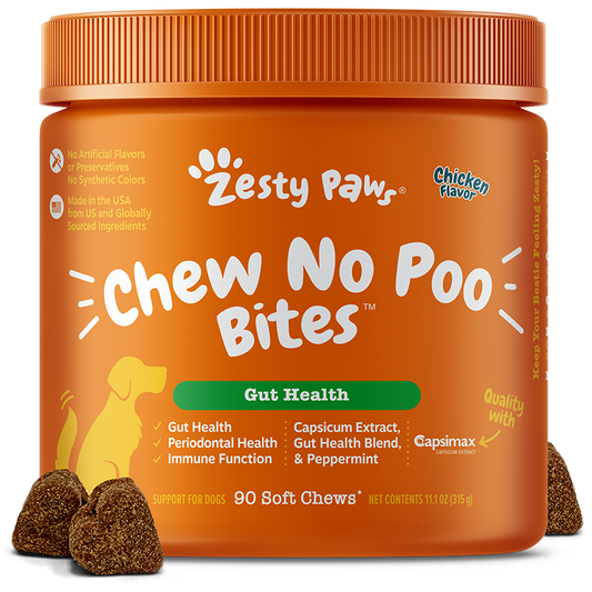 Zesty Paws Chew No Poo Bites Chicken 90 soft chews