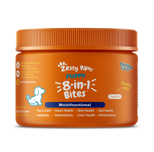 Zesty Paws Puppy 8 in 1 Multifunctional Bites Chicken 90 soft chews