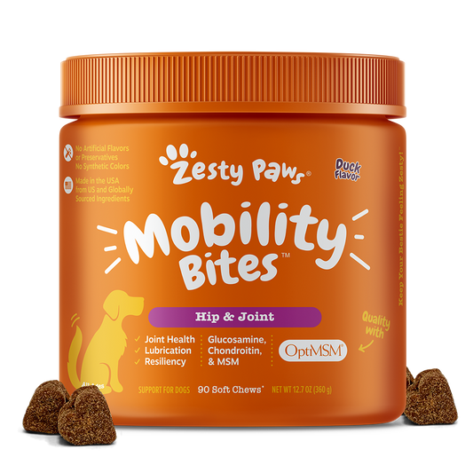 Zesty Paws Dog Mobility Bites Hip & Joint Duck 90 soft chews