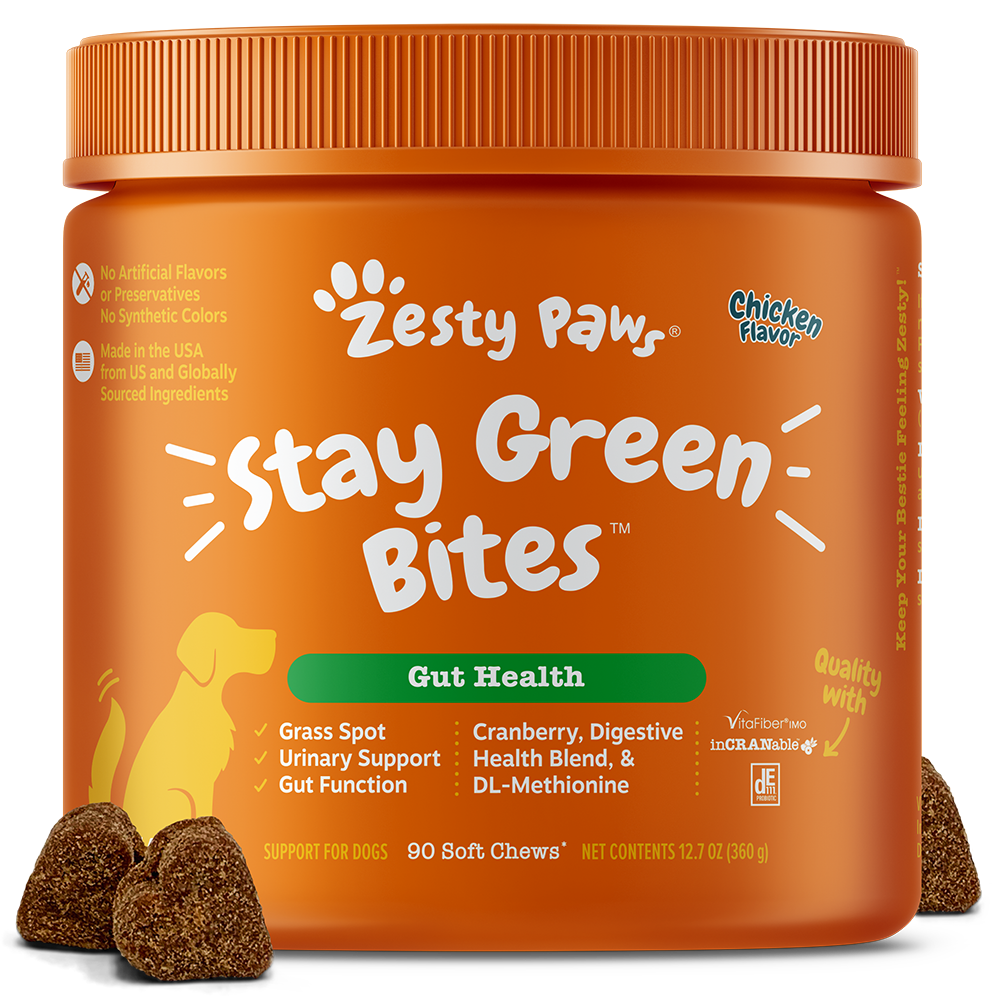 Zesty Paws Dog Stay Green Bites Gut Health Chicken 90 soft chews