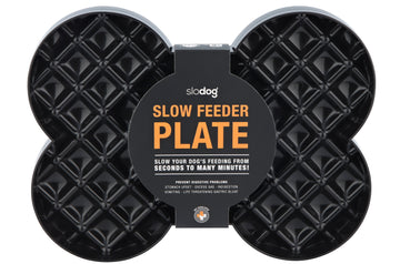 LickiMat Slodog Slow Feeder Plate Bowl Enrichment Anti-Gulp - Black